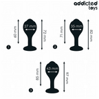 Addicted Toys – Lot de 3 plugs anaux avec bijou