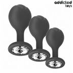 Addicted Toys – Lot de 3 plugs anaux avec bijou