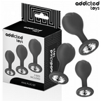 Addicted Toys – Lot de 3 plugs anaux avec bijou