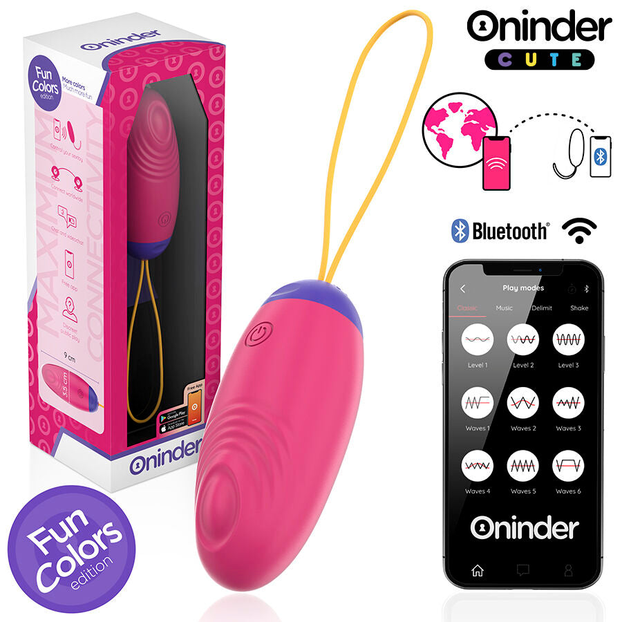 ONINDER CUTE - HUEVO DE SILICONA CON VIBRACIONES Y GOLPEOS - APLICACIÓN GLOBAL GRATUITA