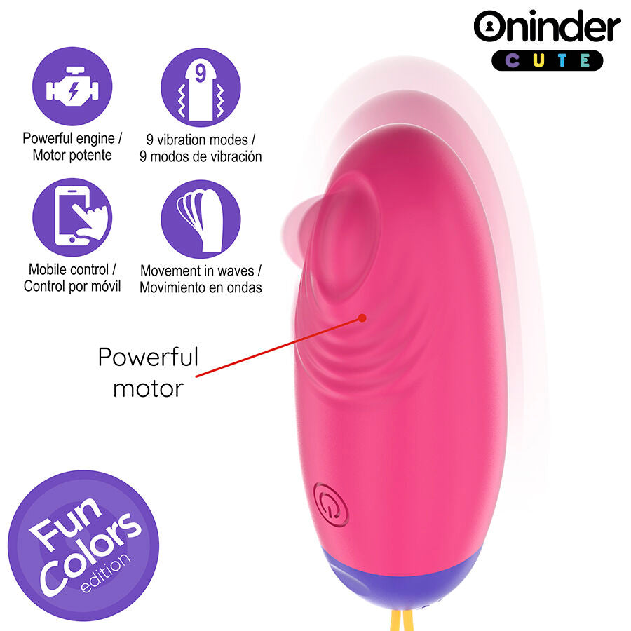 ONINDER CUTE - HUEVO DE SILICONA CON VIBRACIONES Y GOLPEOS - APLICACIÓN GLOBAL GRATUITA