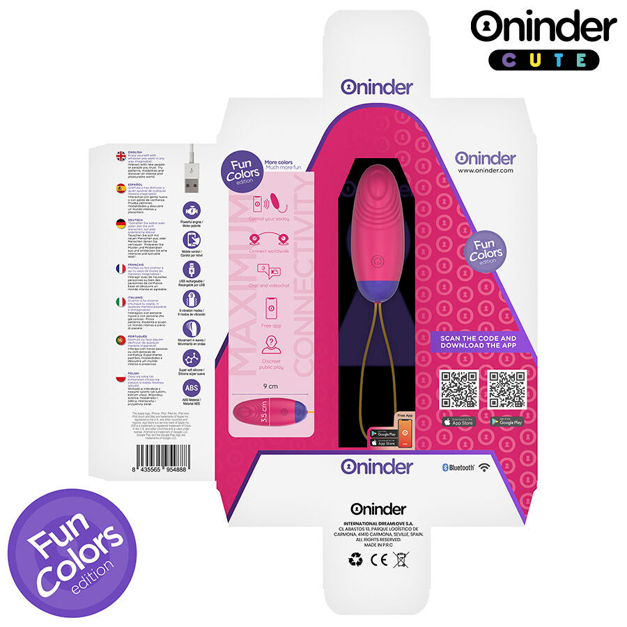 ONINDER CUTE - HUEVO DE SILICONA CON VIBRACIONES Y GOLPEOS - APLICACIÓN GLOBAL GRATUITA