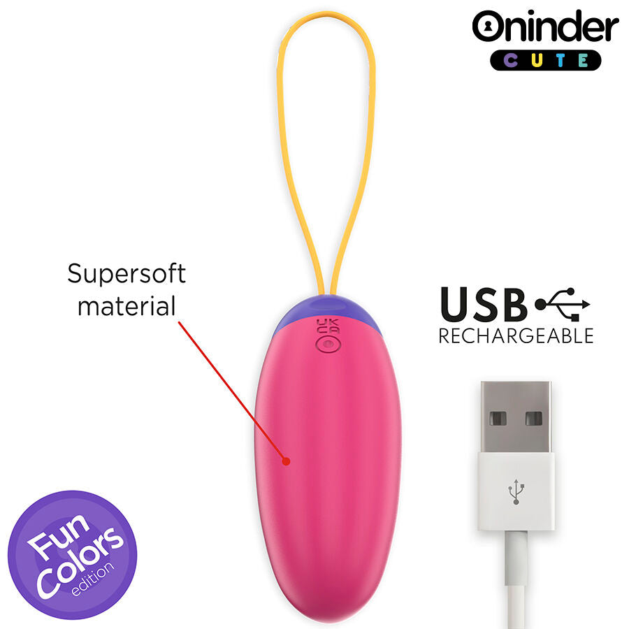 ONINDER CUTE - HUEVO DE SILICONA CON VIBRACIONES Y GOLPEOS - APLICACIÓN GLOBAL GRATUITA