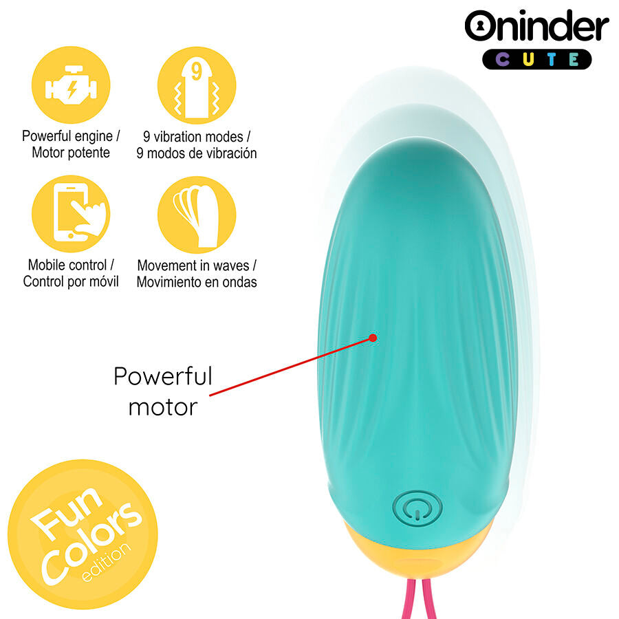 ONINDER CUTE - HUEVO VIBRADOR LOVE PLEASURE - PIEDRAS DE SILICONA GIRATORIAS - APLICACIÓN GLOBAL GRATUITA