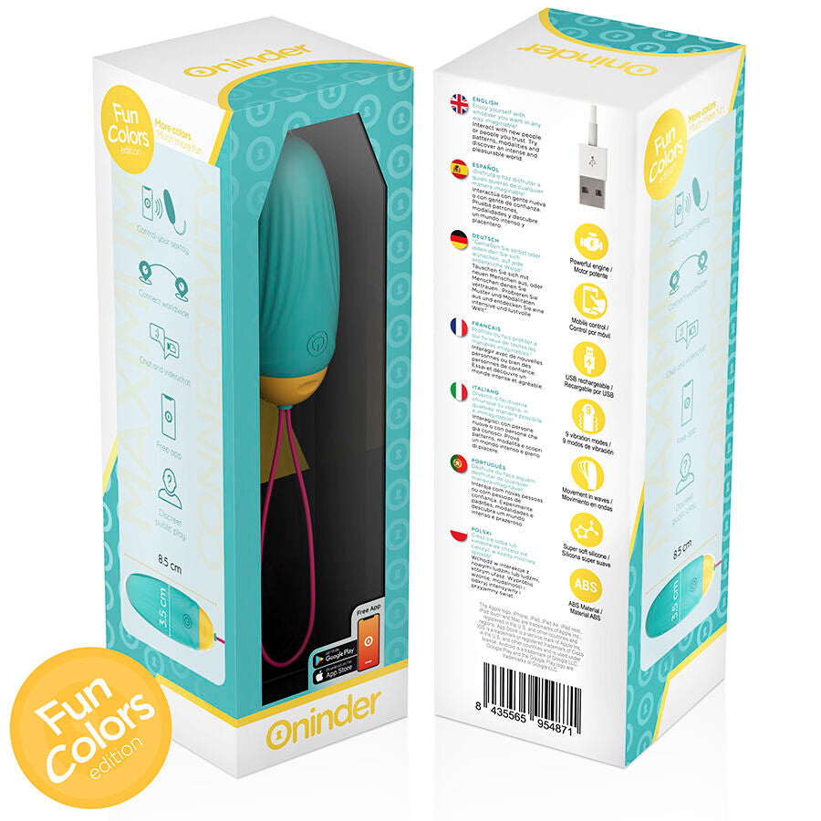 ONINDER CUTE - HUEVO VIBRADOR LOVE PLEASURE - PIEDRAS DE SILICONA GIRATORIAS - APLICACIÓN GLOBAL GRATUITA