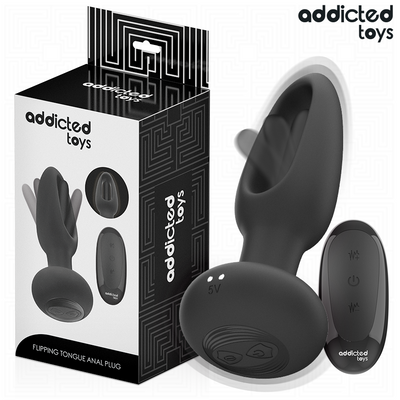 Addicted Toys, plug anal à langue vibrante avec télécommande