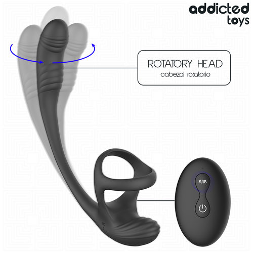 Addicted Toys — Plug vibrant + stim testicules