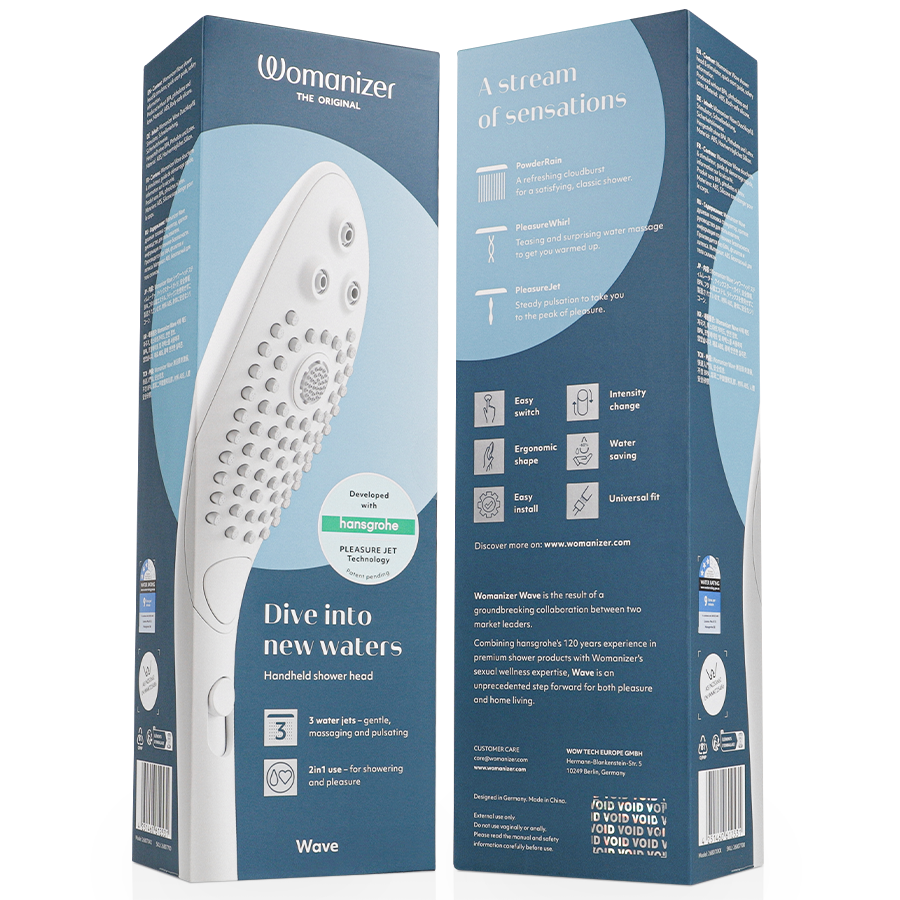 Womanizer – Wave Pommeau de douche stimulateur clitoridien blanc