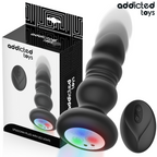 ADDICTED TOYS - PLUG ANAL ROTATIF ET VIBRANT, TÉLÉCOMMANDE AVEC LUMIÈRE LED