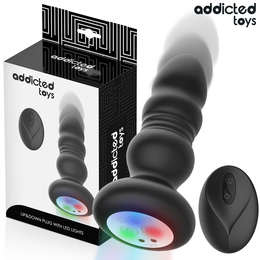 Addicted Toys, plug anal va-et-vient LED avec télécommande