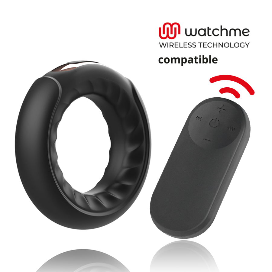 Anbiguo Adriano – Anneau vibrant 2 moteurs rechargeable avec télécommande Watchme