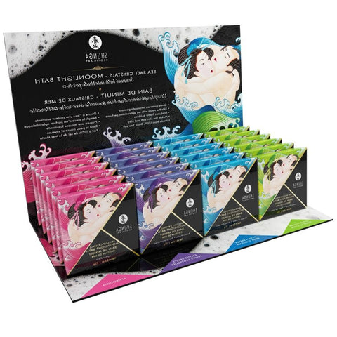 Shunga Bain d'Amour, présentoir de 24 sels de bain