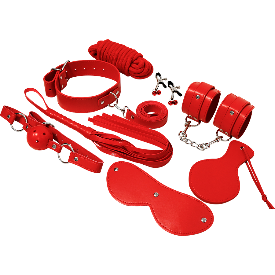 Experience – Kit initiation BDSM série rouge 8 pièces