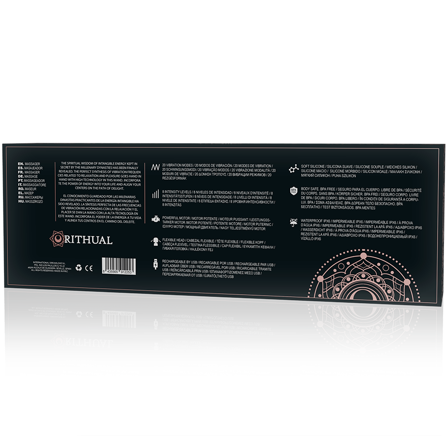 Rithual Akasha 2.0 – Masseur baguette rechargeable noir