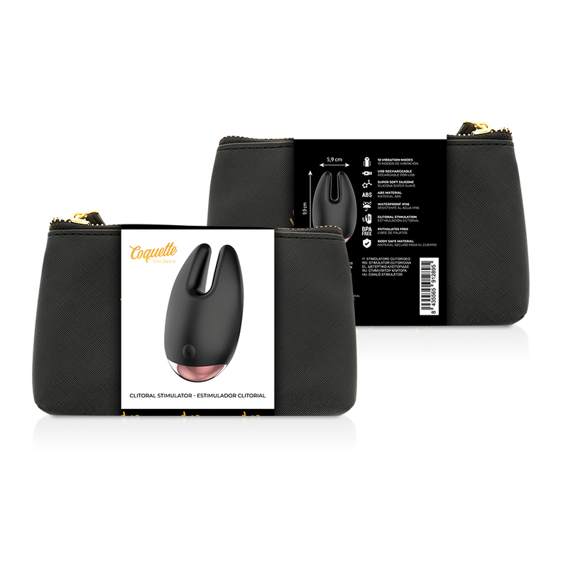 Coquette Chic Desire – Stimulateur clitoridien pince noir & or