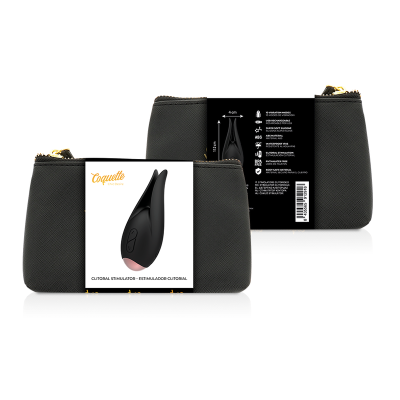 Coquette Chic Desire – Stimulateur clitoridien double pointe noir & or
